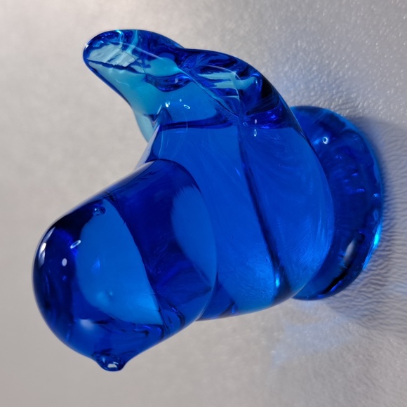 W Ward Glass Blue Bird of Happiness Signed Figurine USA - Picture 4 of 10